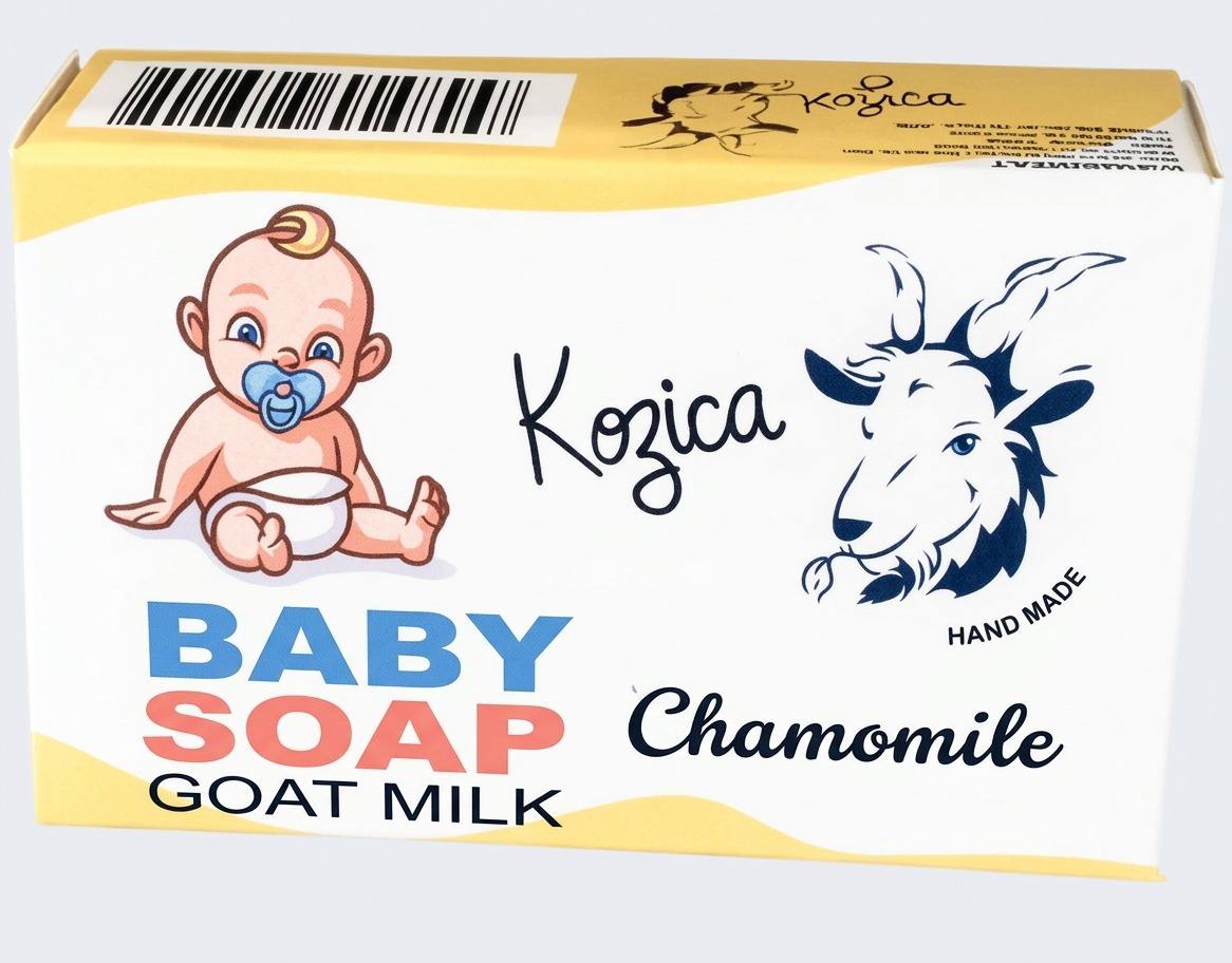 Kozica Handmade Natural Baby Soap with Goat Milk and Chamomiles for sensitive skin