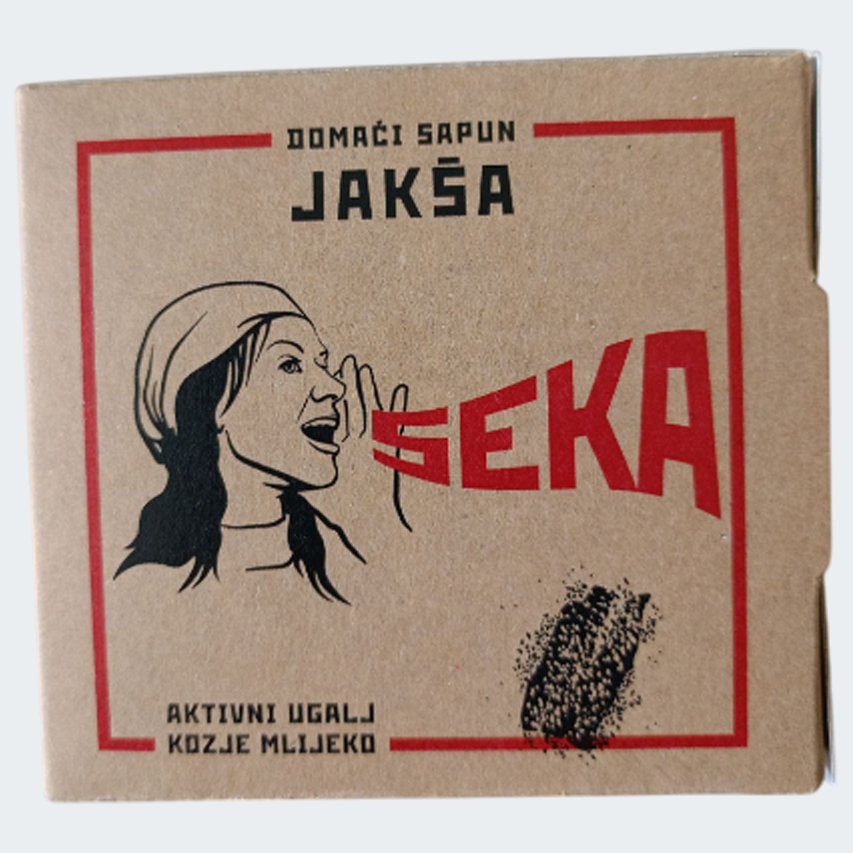 Jabón Natural JAKŠA con Leche de Cabra y Carbón Activado