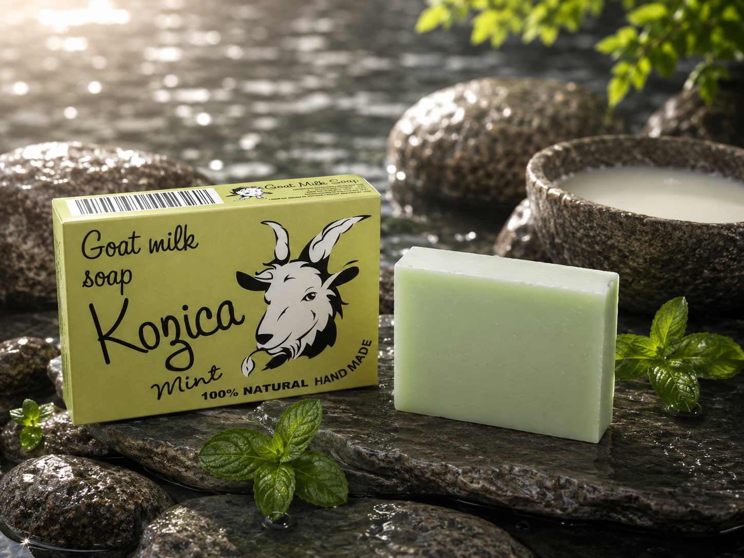 Kozica Handmade Natural Soap with Goat Milk and Mint